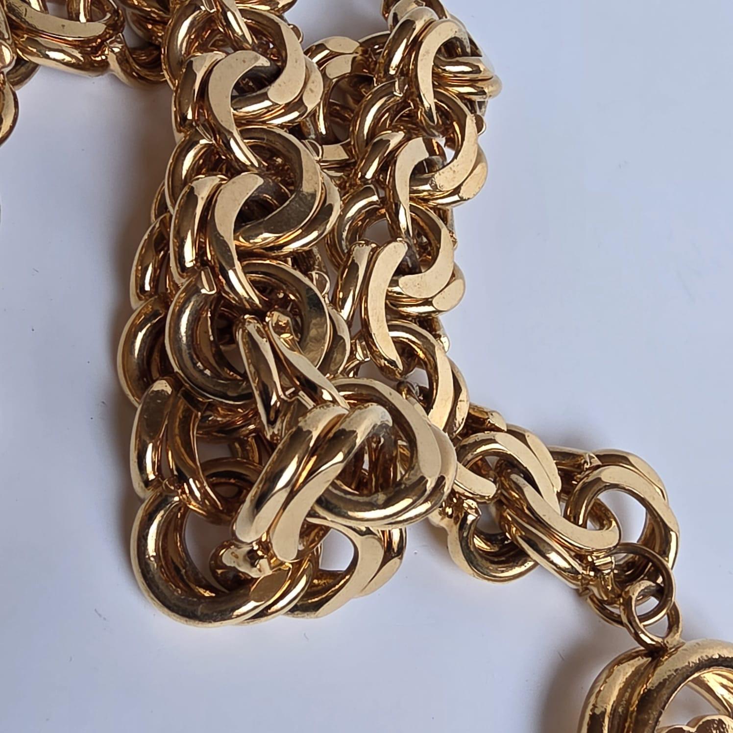 Cintura a strati con catena dorata Chanel vintage anni '90 in vendita 6