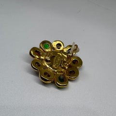 Vintage 1990s Chanel Gripoix Clip On Earrings