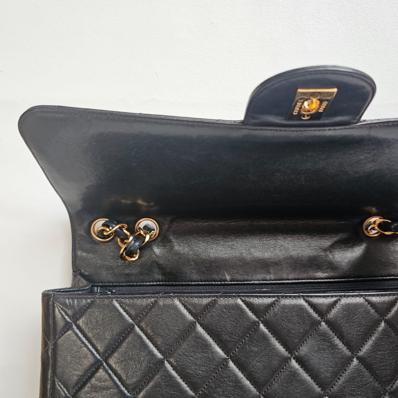 Vintage 1990s Chanel Jumbo Lambskin Quilted Jumbo Flap Bag 9
