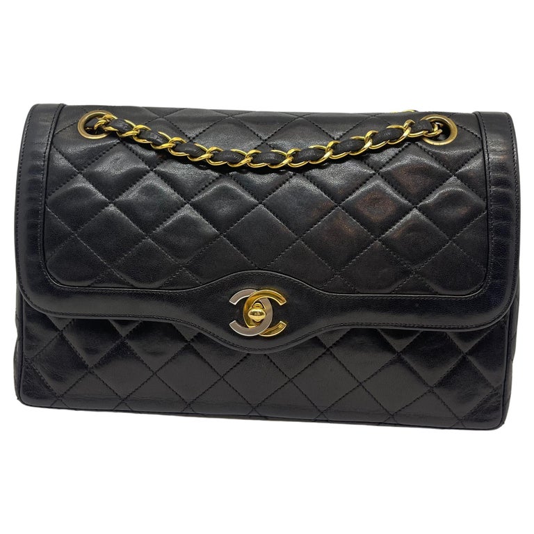 Chanel Black Quilted Goatskin 19K Flap Large Antique Gold Tone And  Ruthenium Hardware Available For Immediate Sale At Sotheby's
