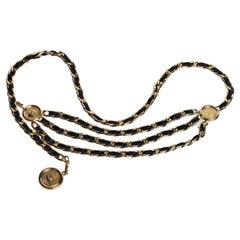 Vintage 1990s Chanel Triple Layered Medallion Belt