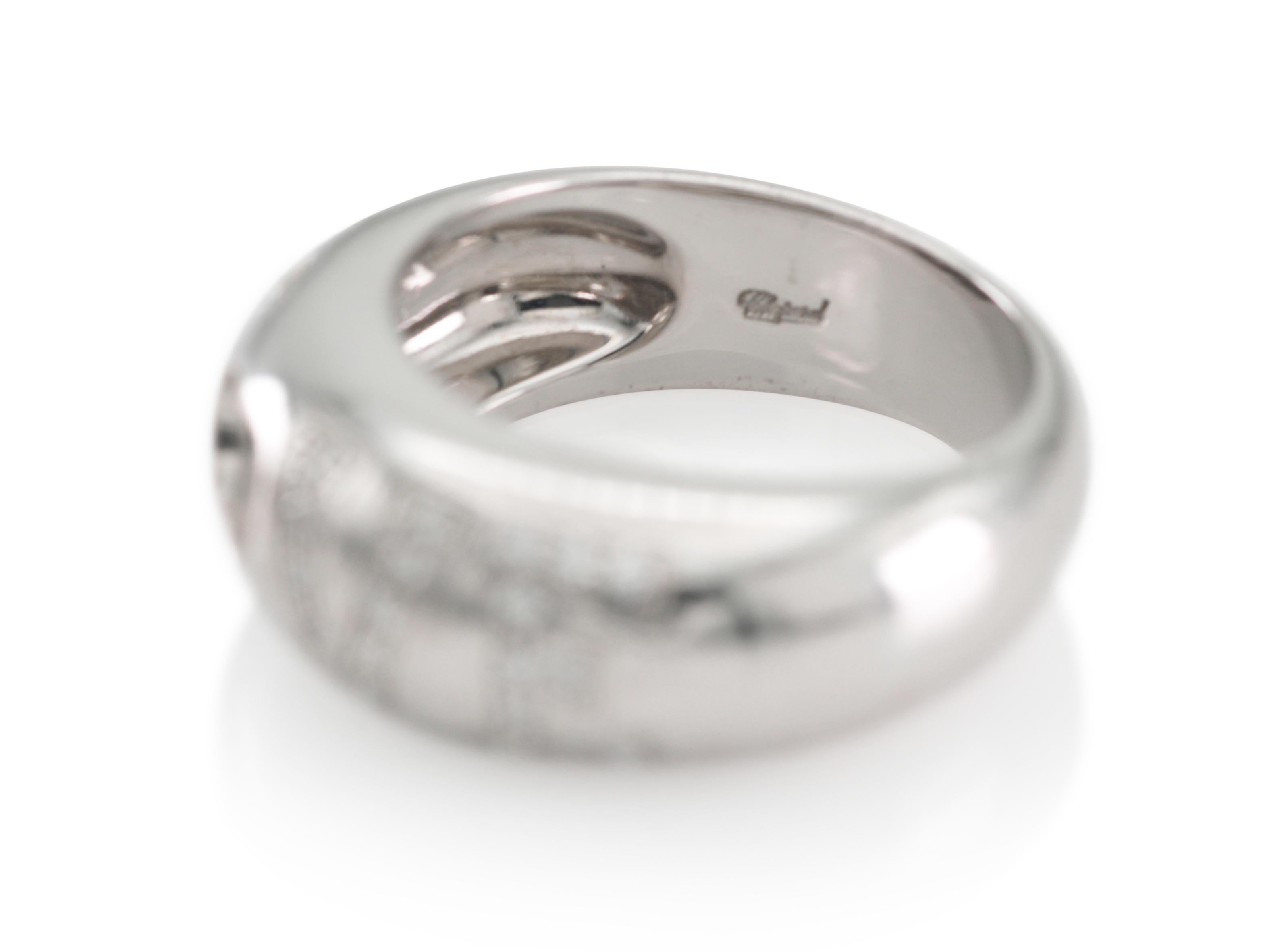 Vintage 1990s Chopard Happy Diamonds Love Ring In Good Condition For Sale In New York, NY