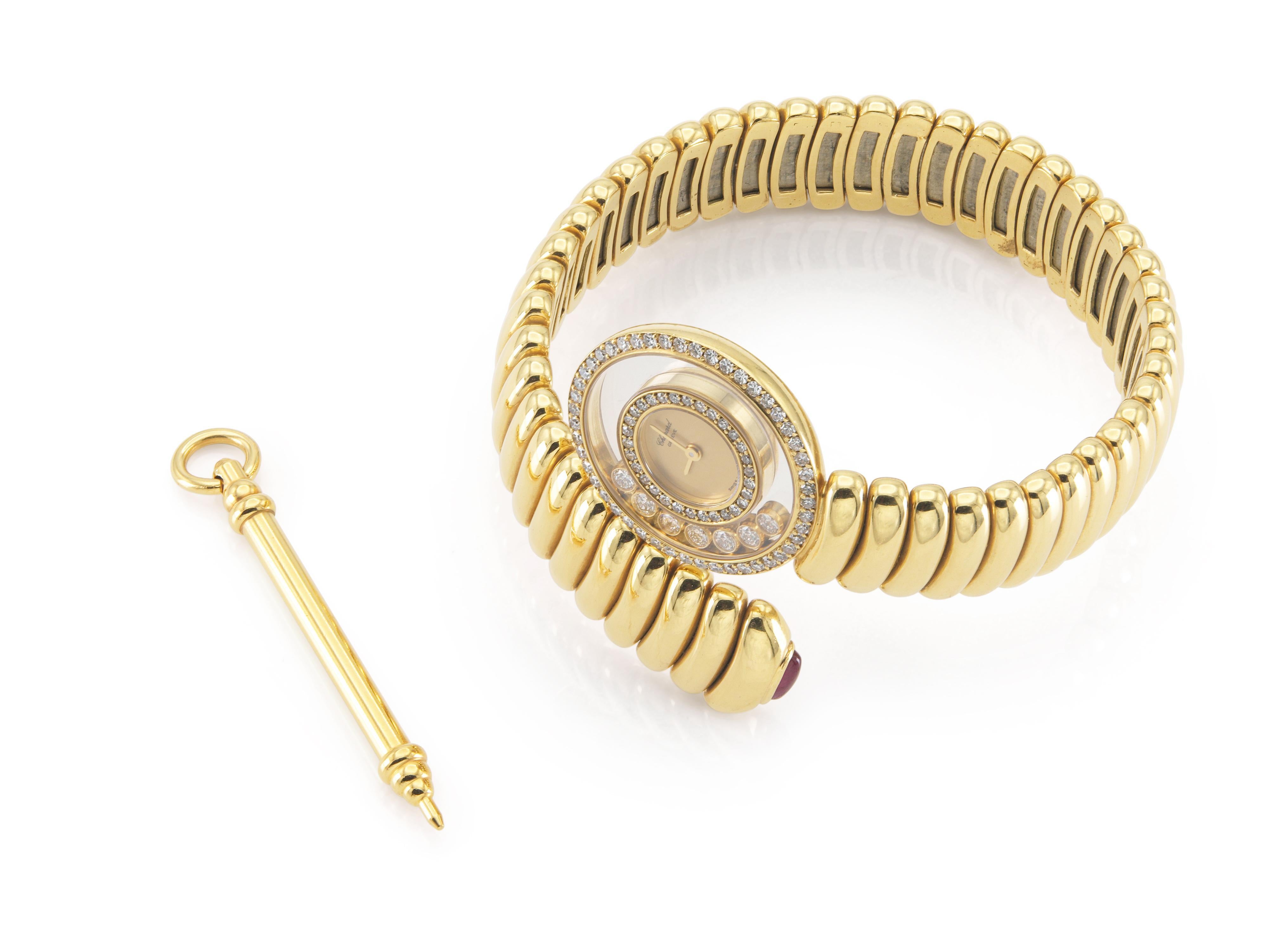 Reloj envolvente Chopard Happy Diamonds vintage años 90 en Bueno estado para la venta en New York, NY