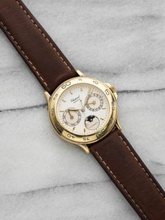 Vintage 1990s Chopard LUC Luna Doro 1127 18K YG Cream Dial Auto 34mm