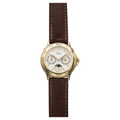 Vintage 1990s Chopard LUC Luna Doro 1127 18K YG Cream Dial Auto 34mm