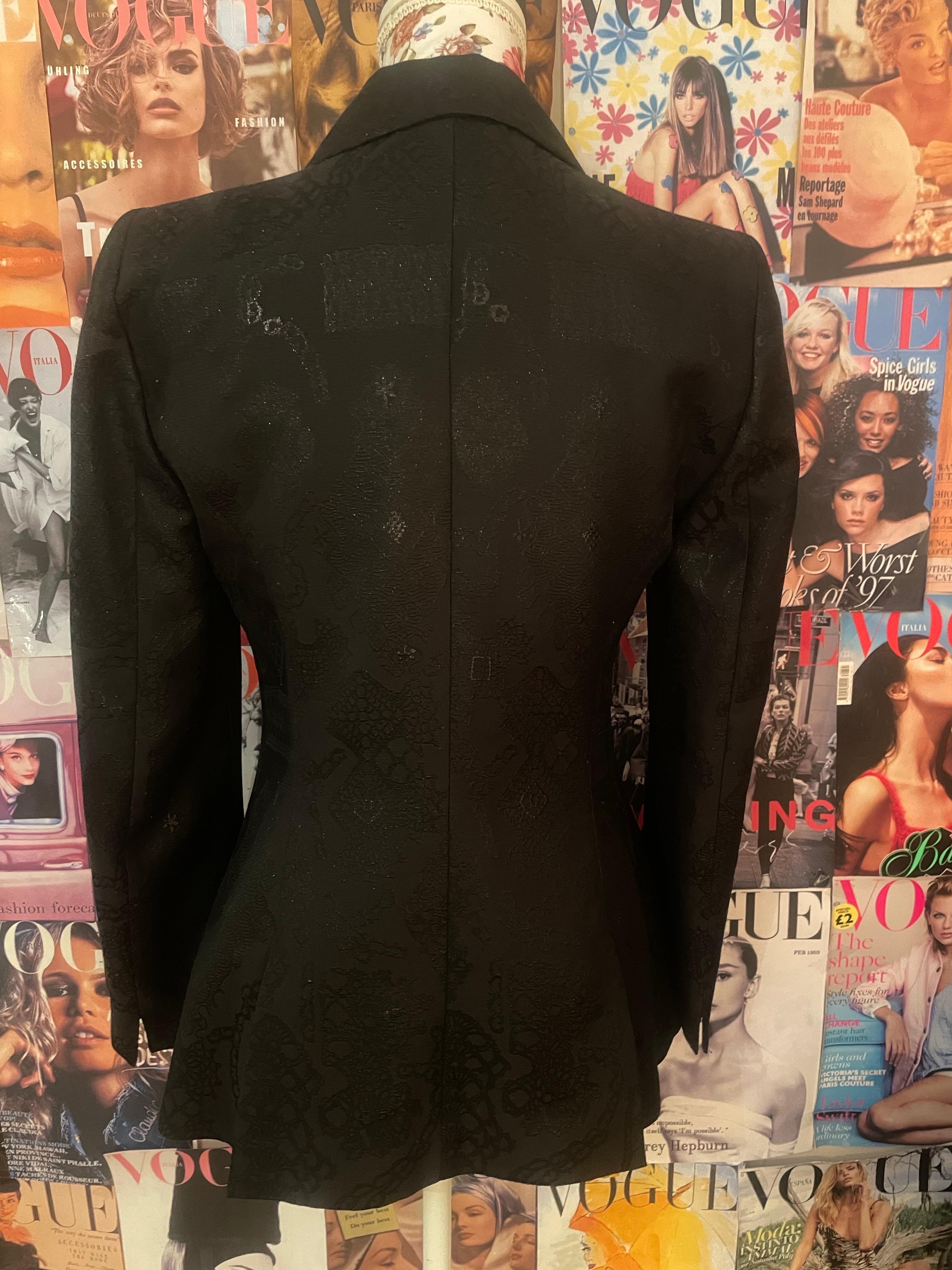 Nero Giacca blazer vintage anni '90 di Christian Lacroix in vendita