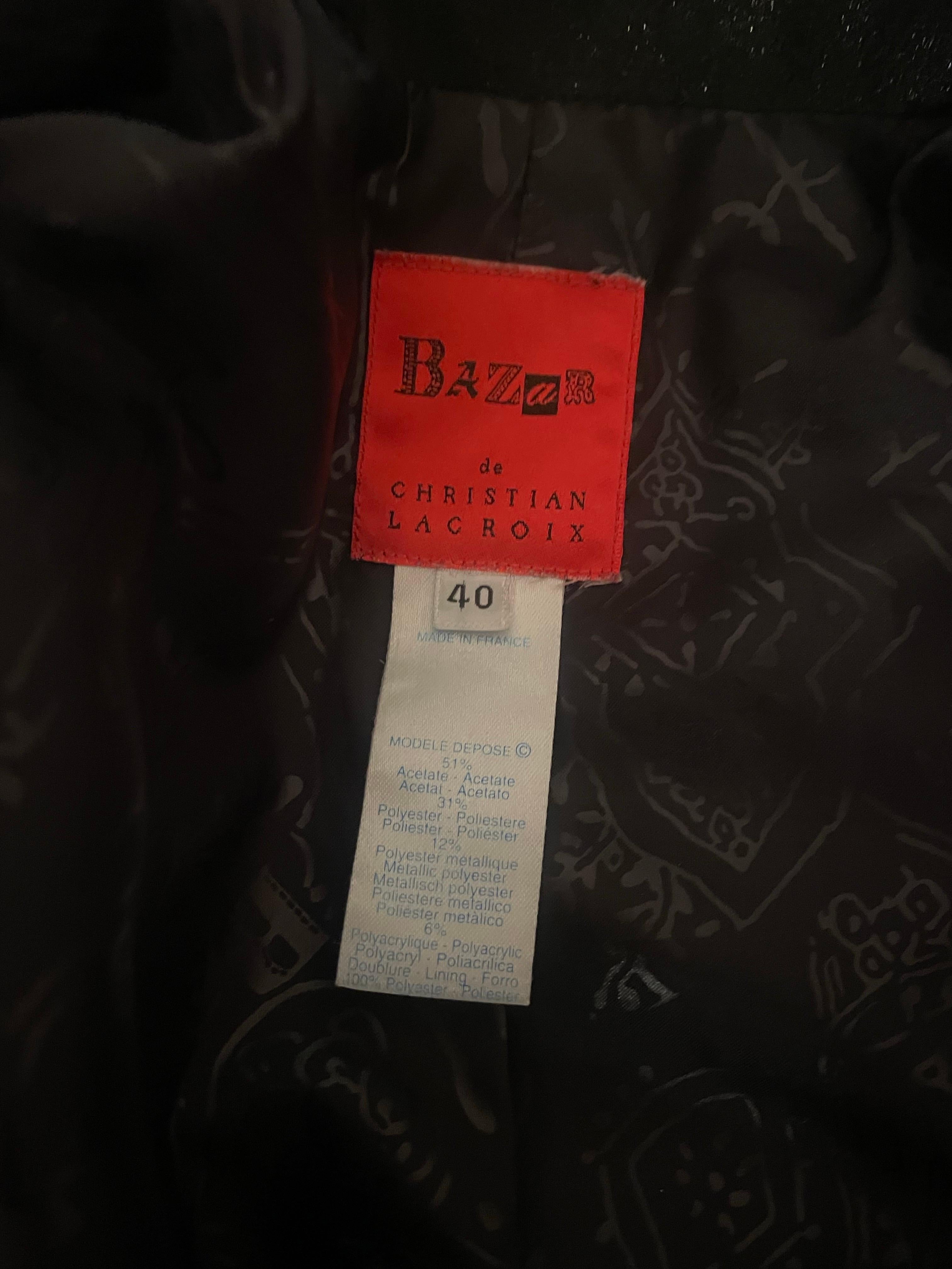 Giacca blazer vintage anni '90 di Christian Lacroix in vendita 2
