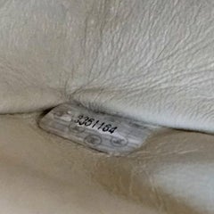 Vintage 1990s Cream Caviar Leather Medium Classic Double Flap Bag