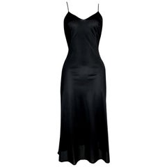 Vintage 1990's Dolce & Gabbana Black Nylon Slip Dress