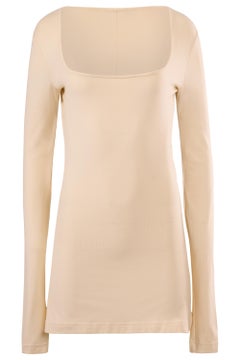 Vintage 1990's Dolce&Gabbana Cream Square Neckline Mini Dress