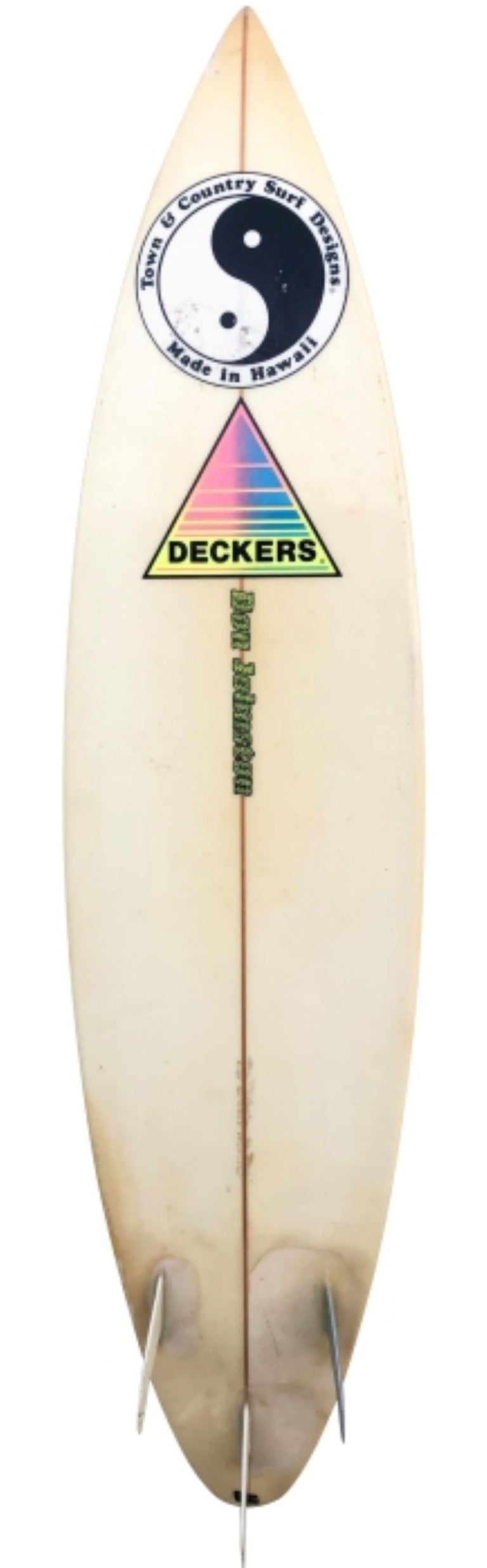 Vintage 1990s Doug Jensen Personal Town and Country Surfboard by Don  Johnston at 1stDibs