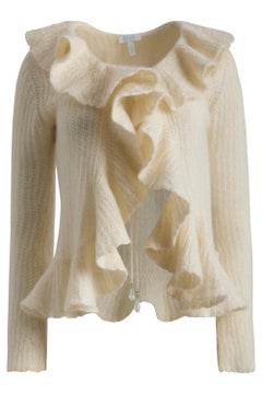 Vintage 1990's Escada Sport Ruffled Knit Cardigan