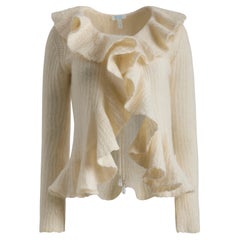 Vintage 1990's Escada Sport Ruffled Knit Cardigan