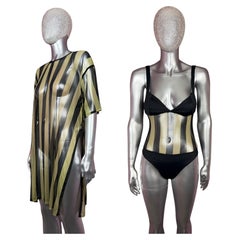 Vintage 1990's Fendi By Karl Lagerfeld Swimsuit and Coverup Matching Set
