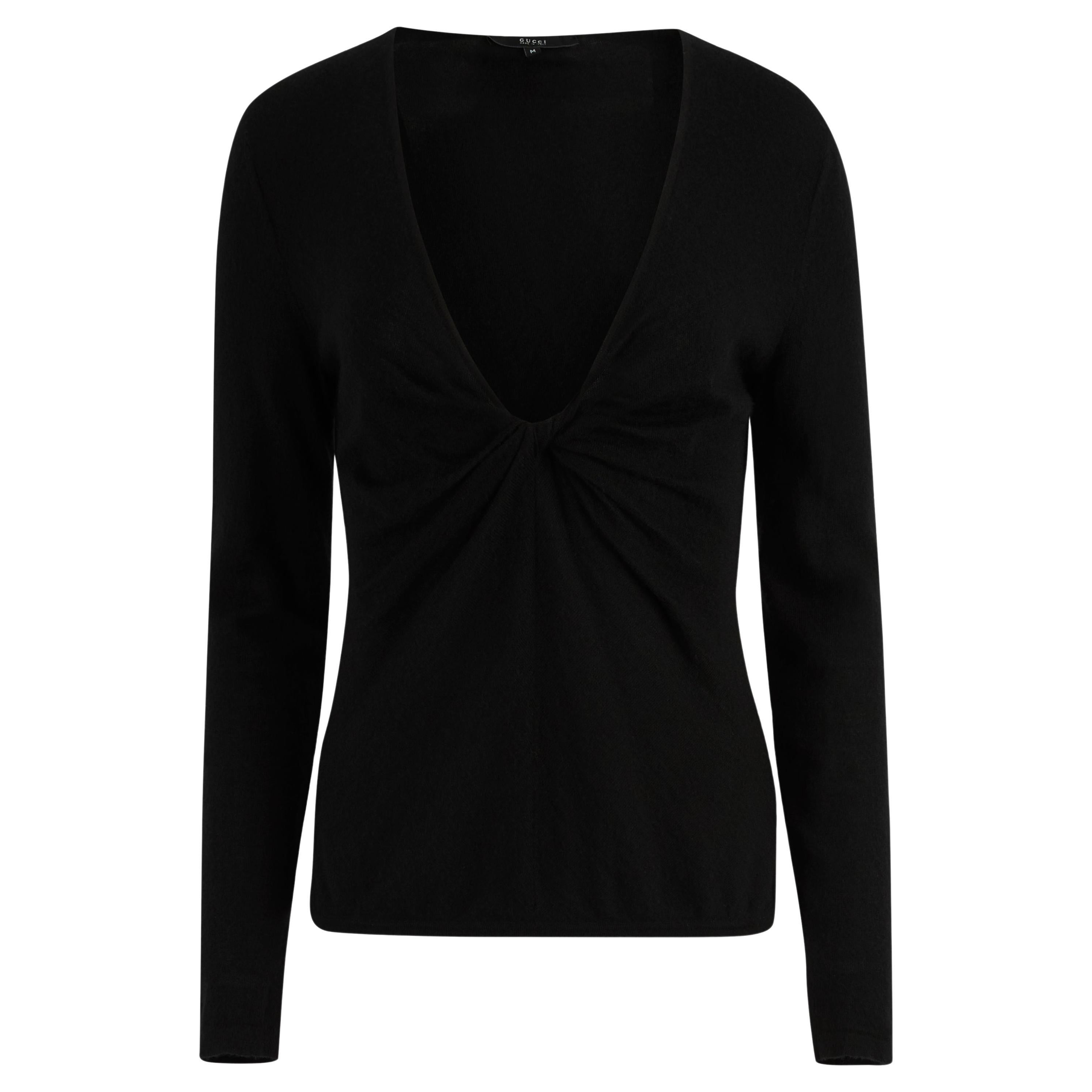 Vintage 1990
s Gucci Black Cashmere Jumper