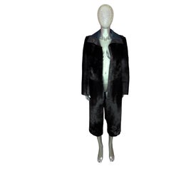 Vintage 1990's Gucci by Tom Ford Sleek Black Fur Coat