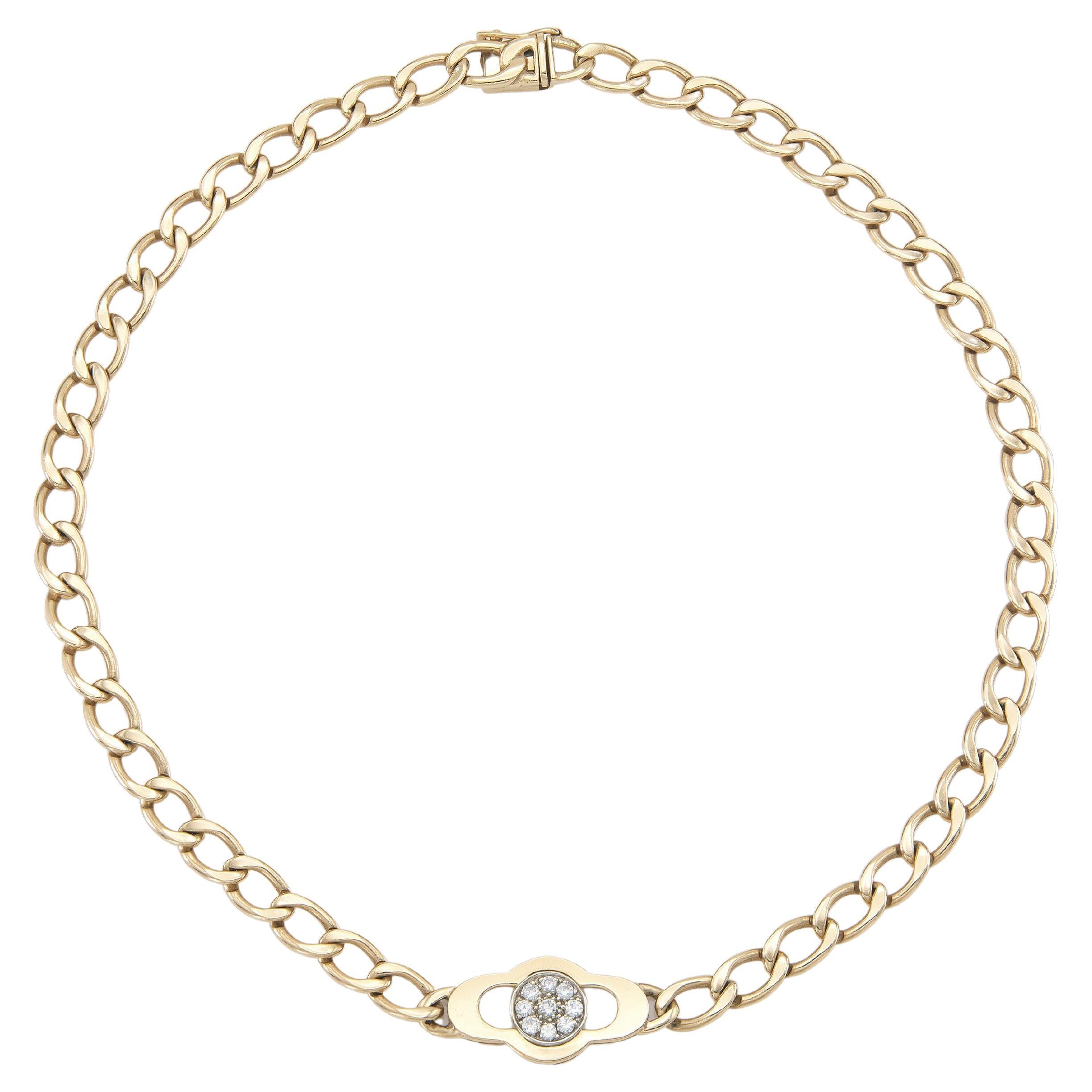 Vintage anni 
90 Hammerman Brothers Collana a catena in oro con diamanti