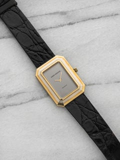 Vintage 1990s Harry Winston 6206 Tri-Tone 18K Gold Silver Dial Quartz 23mm