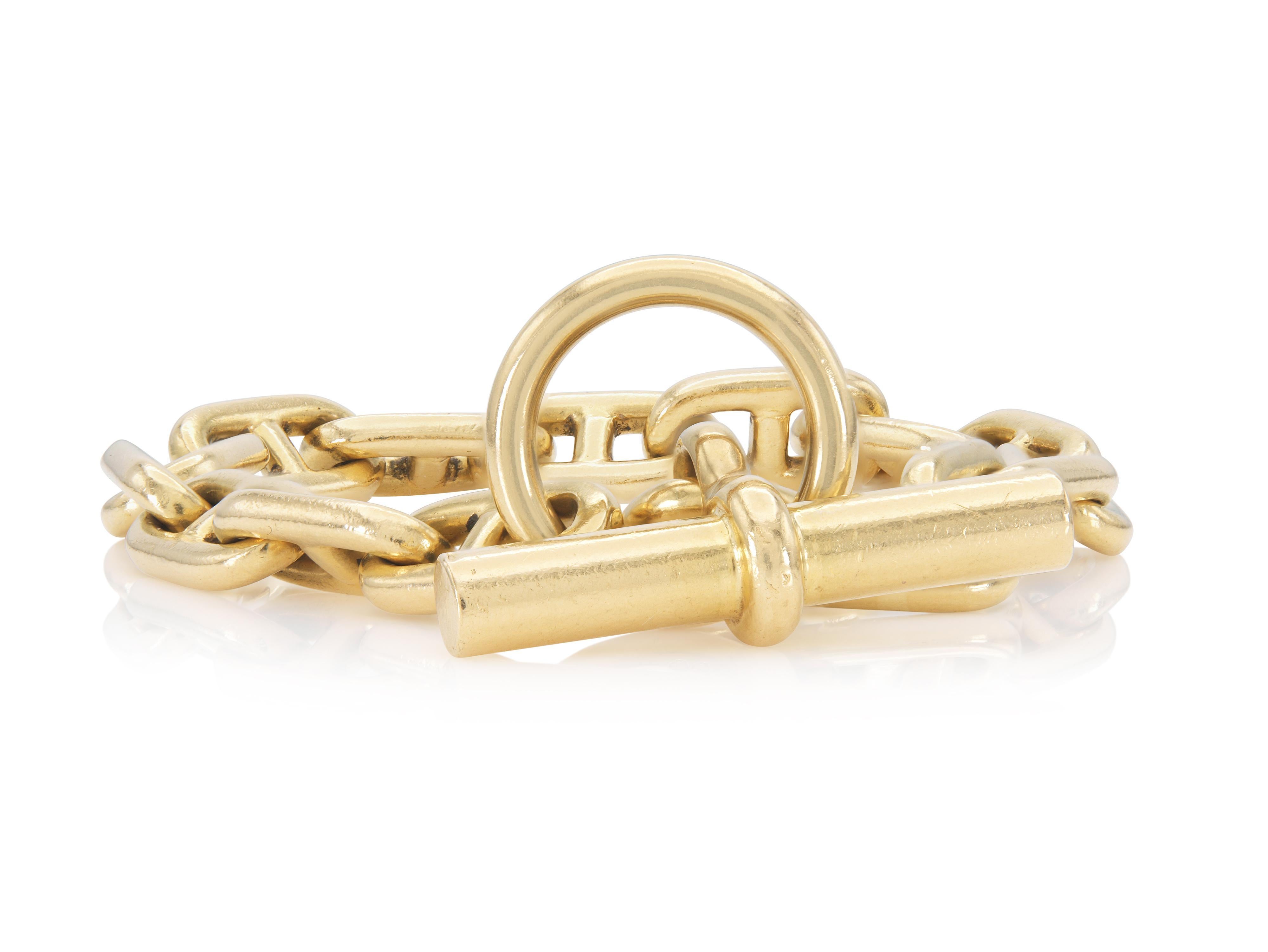Vintage 1990s Hermes Chaine D'Ancre Toggle Bracelet In Good Condition In New York, NY