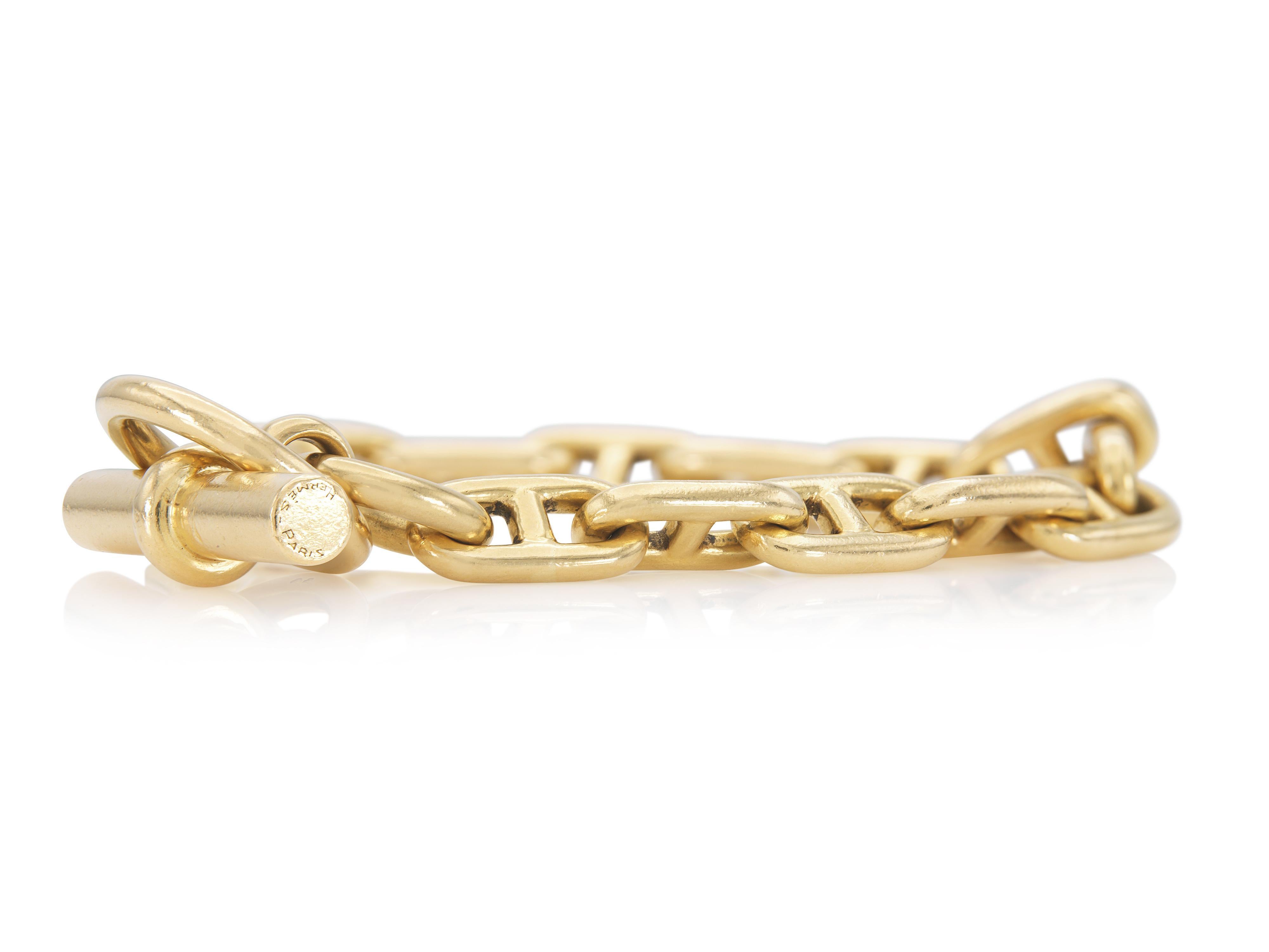 Women's Vintage 1990s Hermes Chaine D'Ancre Toggle Bracelet