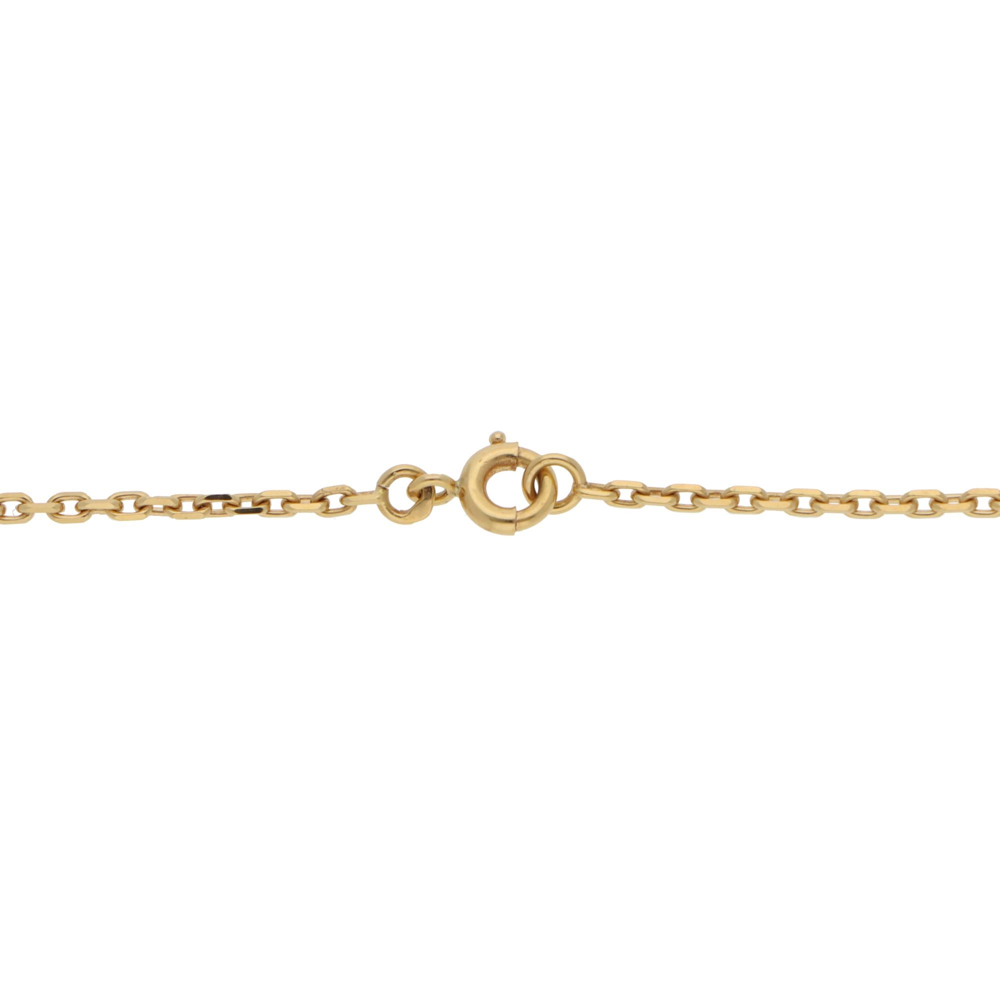 Vintage 1990's Hermès Open Circle Pendant Necklace in Yellow Gold For Sale 1
