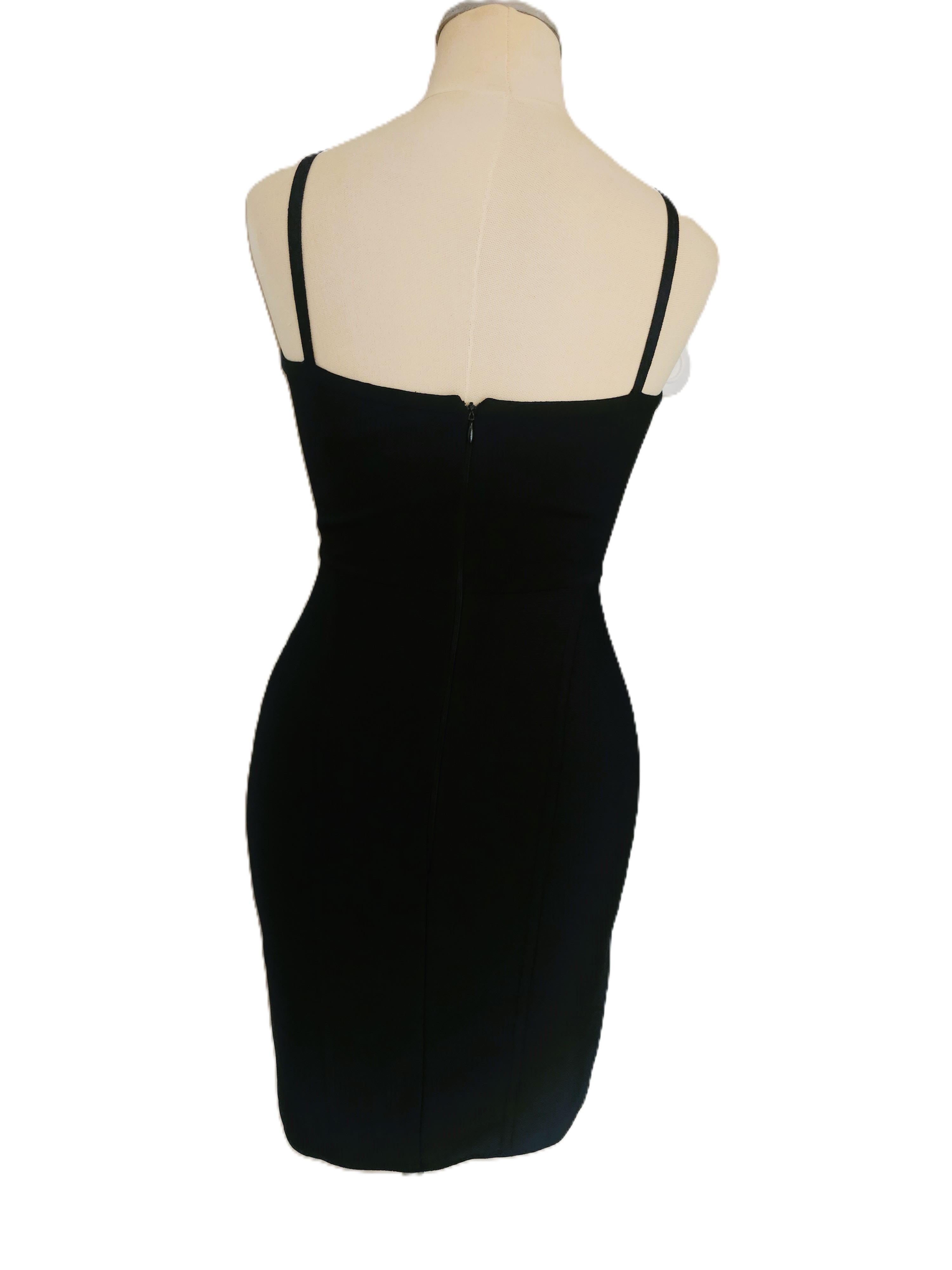 Vintage 1990 Herve Léger Robe bandage rayée noir et blanc Bon état - En vente à 'S-HERTOGENBOSCH, NL