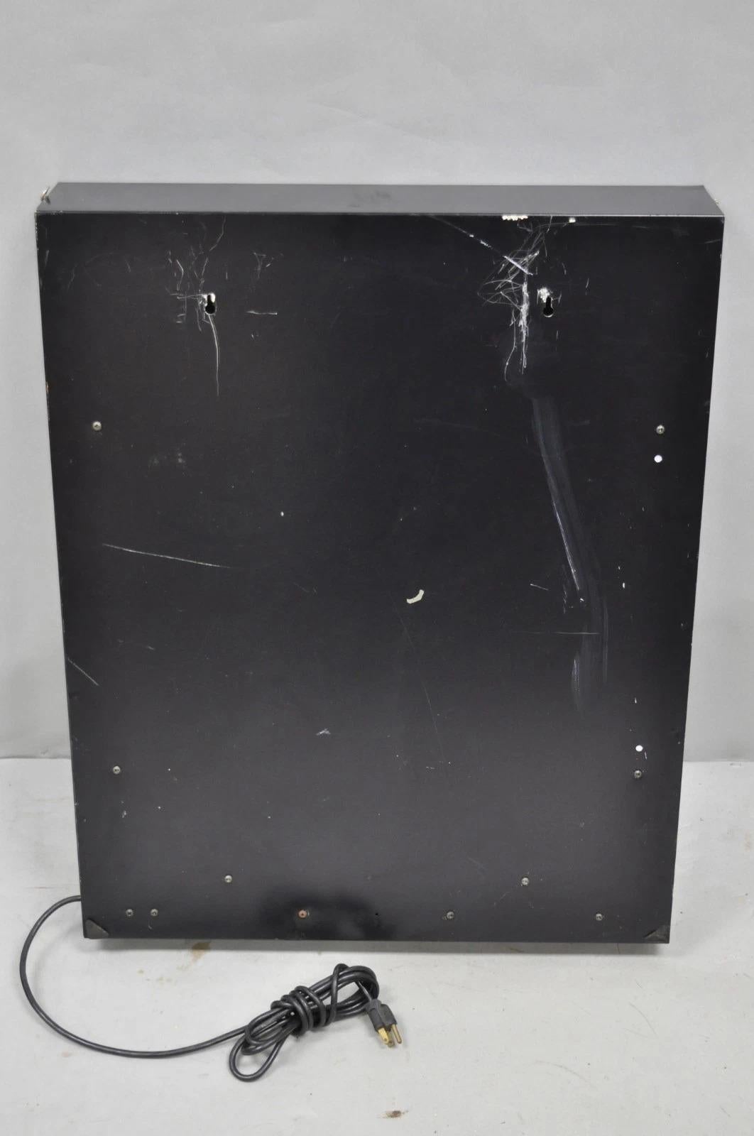 Vintage 1990 Illuminated Shadowbox Psychedelic Wall Art Encadré Poster 30x24 en vente 8