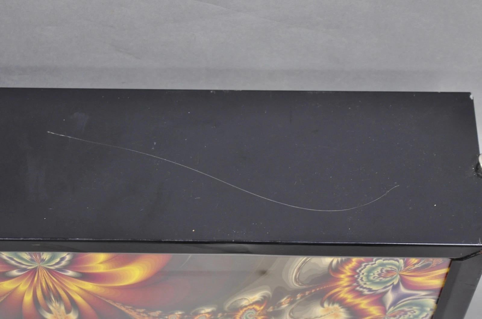 Vintage 1990 Illuminated Shadowbox Psychedelic Wall Art Encadré Poster 30x24 en vente 1