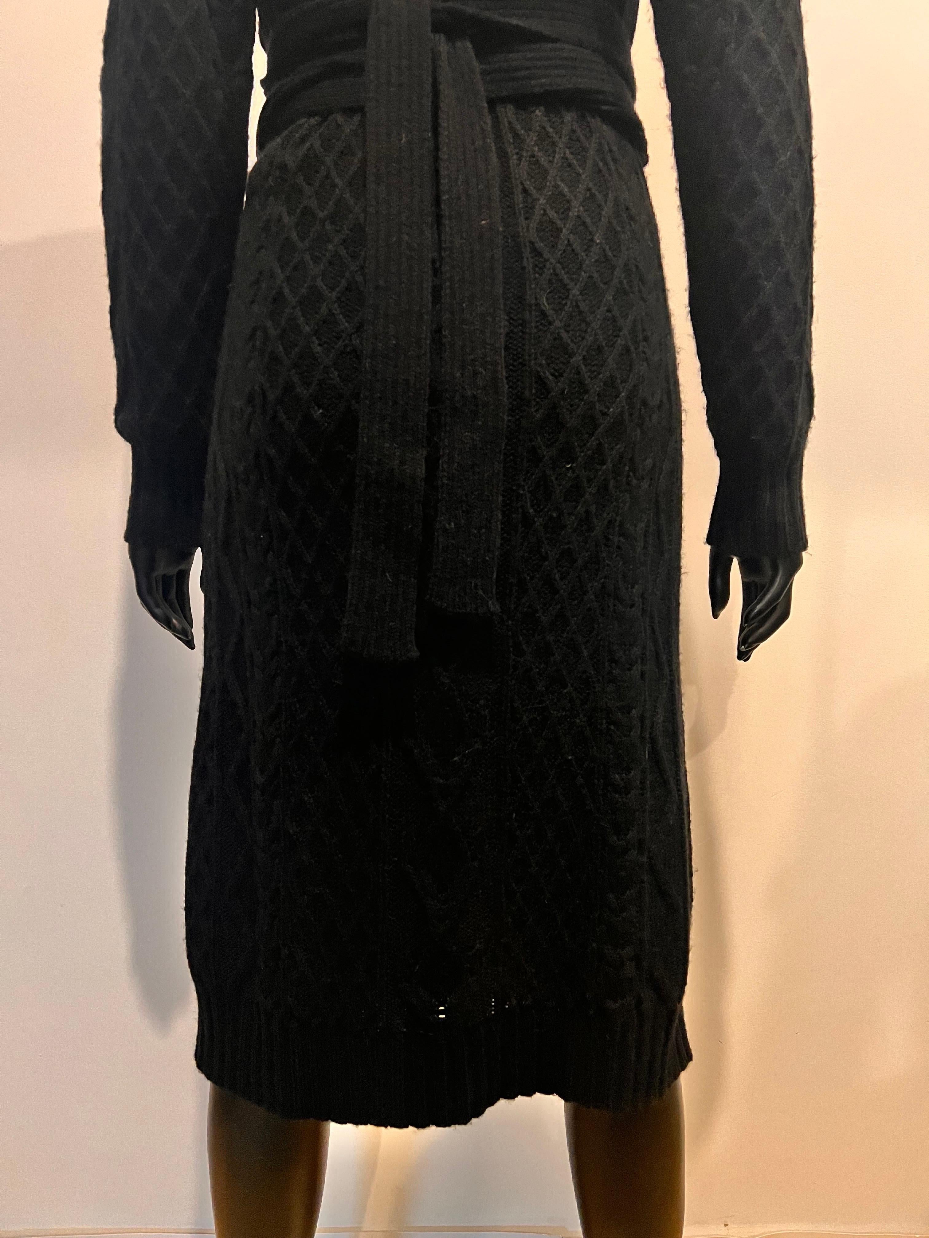 Vintage 1990’s Jean Paul Gaultier cable knit dress with glomesh cowl front  For Sale 8