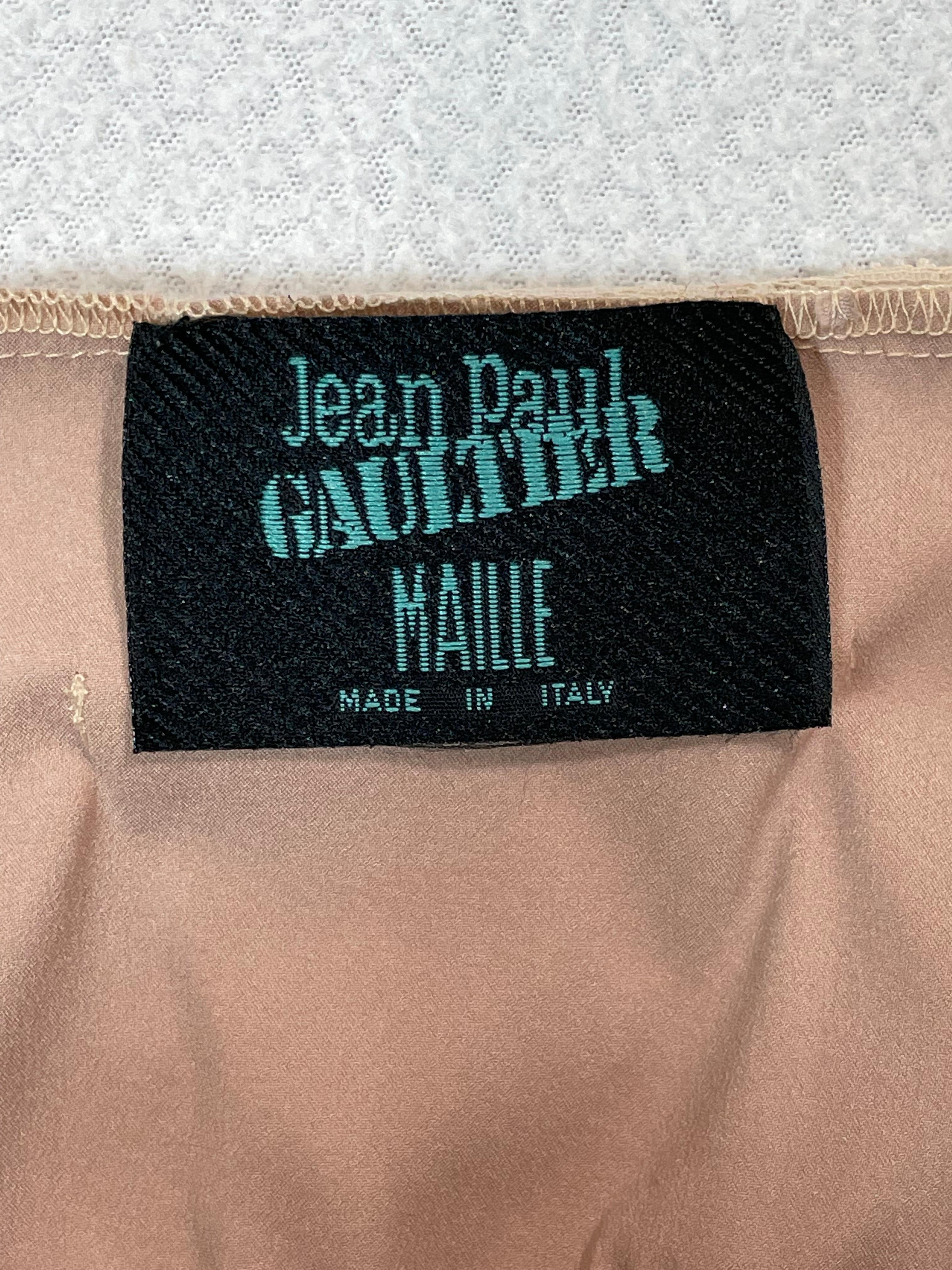 Gray Vintage 1990's Jean Paul Gaultier Mauve Satin Crop Top & Shorty Shorts Set