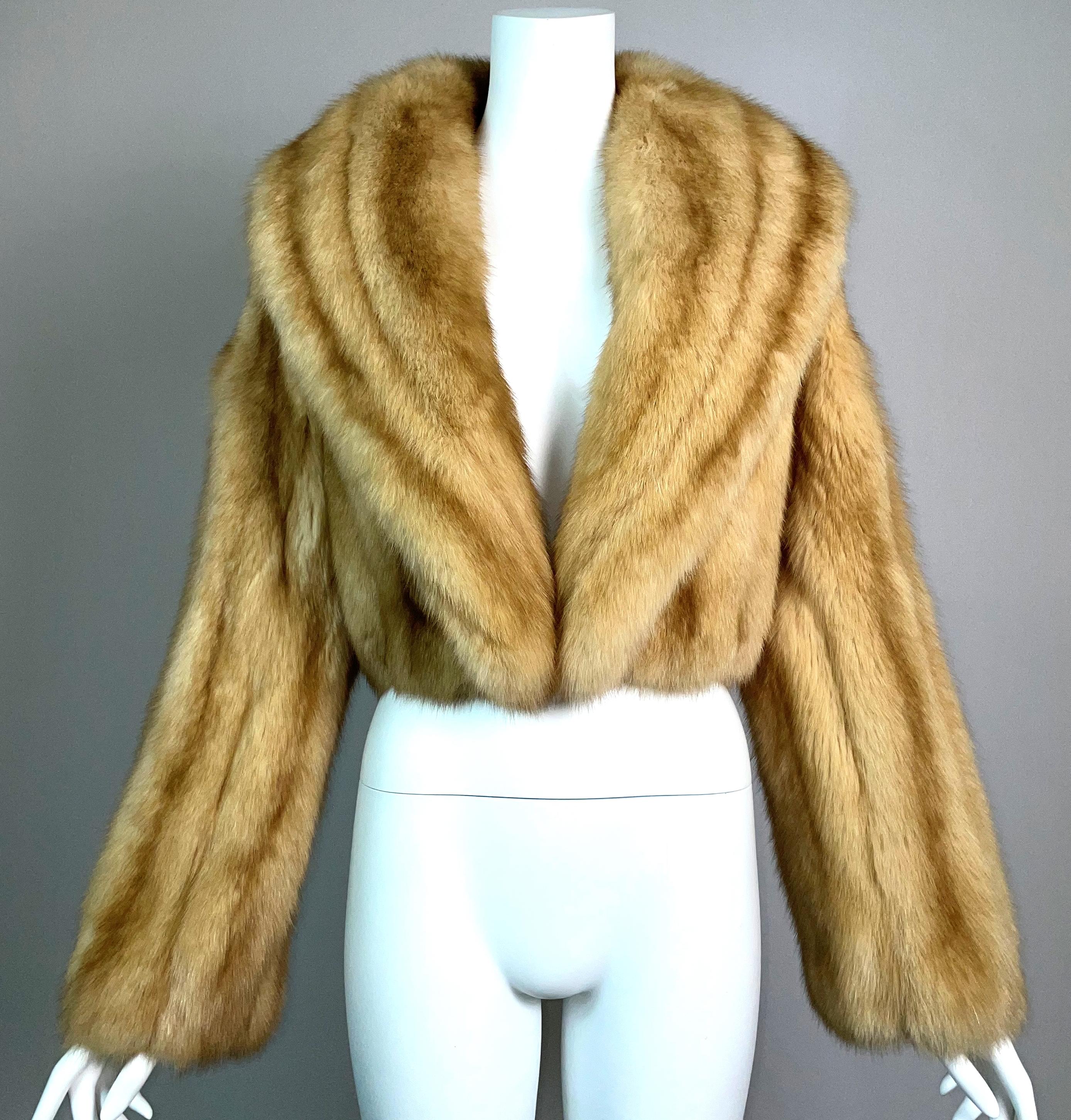 **THANK YOU FOR SHOPPING WITH MES DEUX FILLES**

DESIGNER: 1990's Louis Feraud
CONDITION: Excellent
FABRIC: There is no tag- appears to be sable fur but not sure- the jacket is made in Canada so it may be Canadian Sable
COUNTRY MADE: Canada
SIZE: No