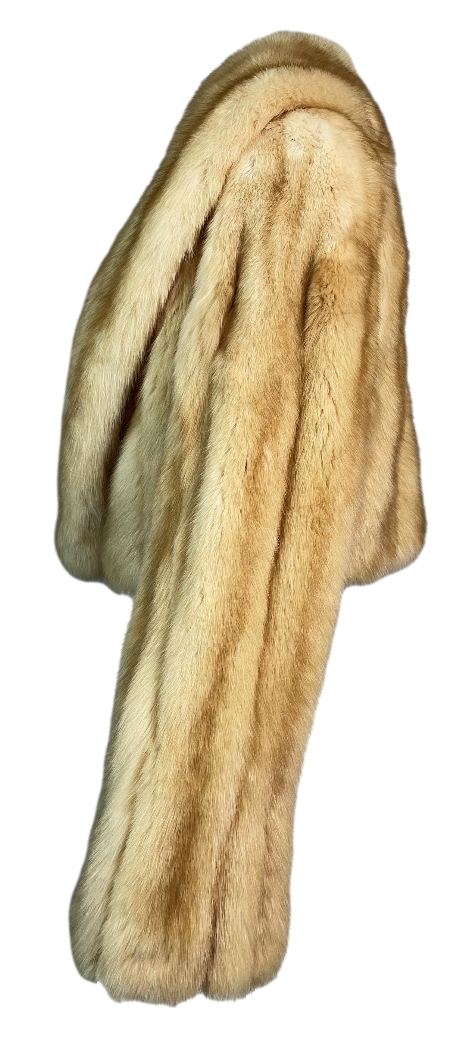 Women's Vintage 1990's Louis Feraud Golden Fur Cropped Jacket Coat