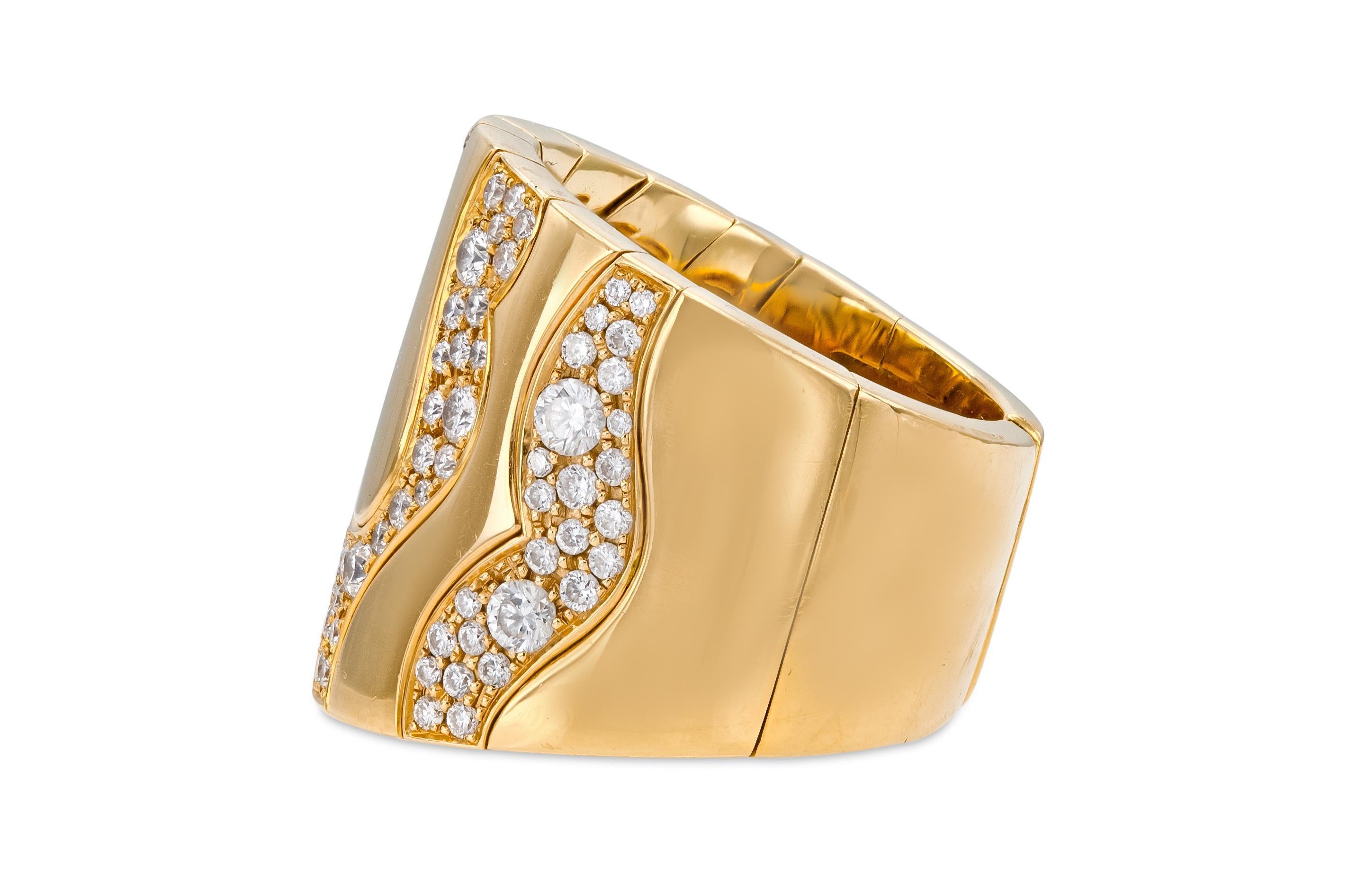 Round Cut Vintage 1990s Marina B Ring with Diamonds For Sale