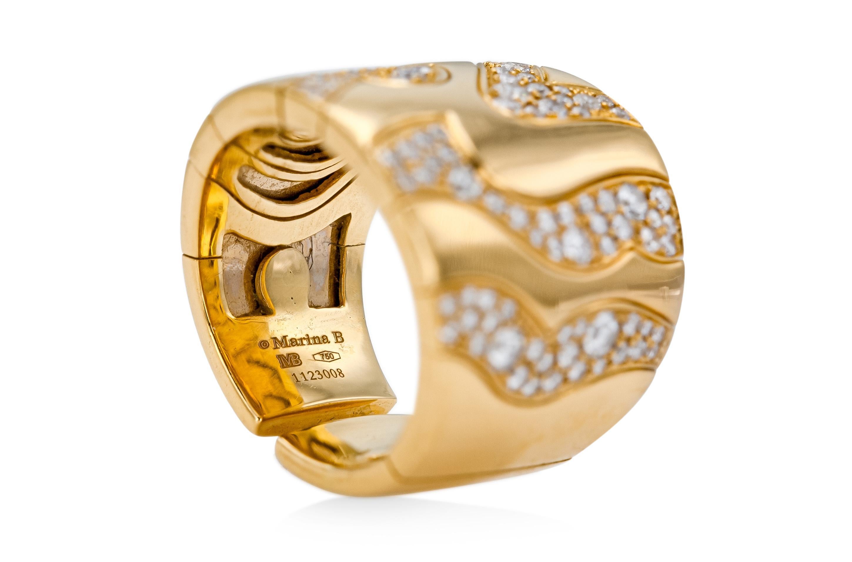 Women's Vintage 1990s Marina B Ring with Diamonds For Sale