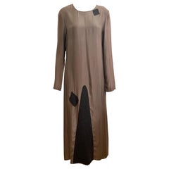 Vintage 1990's Martin Margiela A line long deconstructed dress with felt patches