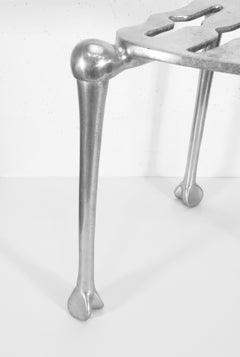 Vintage 1990s Michael Aram Signed Flights of Fancy Metal Skeleton Accent Chair