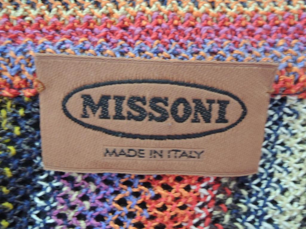 Vintage 1990s Missoni Linen Knit Multicolor Pullover Shirt 1