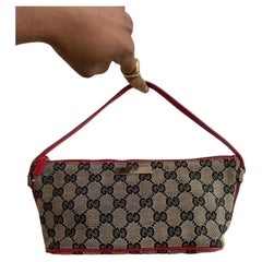 Vintage Gucci 1990's Monogram Boat Pochette