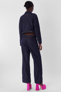 Vintage Jean Paul Gaultier 1990's Monogram Denim Jumpsuit