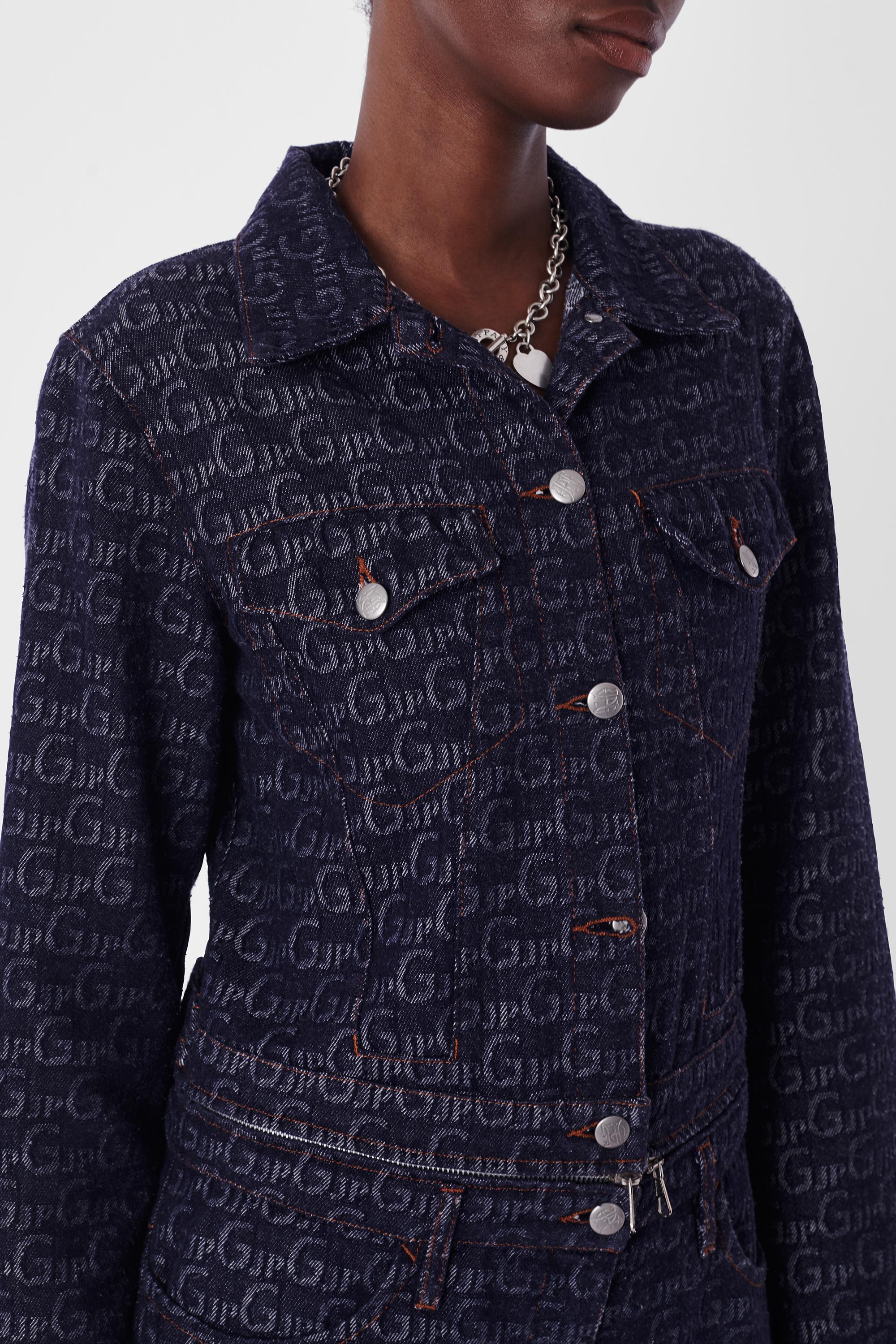 Black Vintage Jean Paul Gaultier 1990's Monogram Denim Jumpsuit