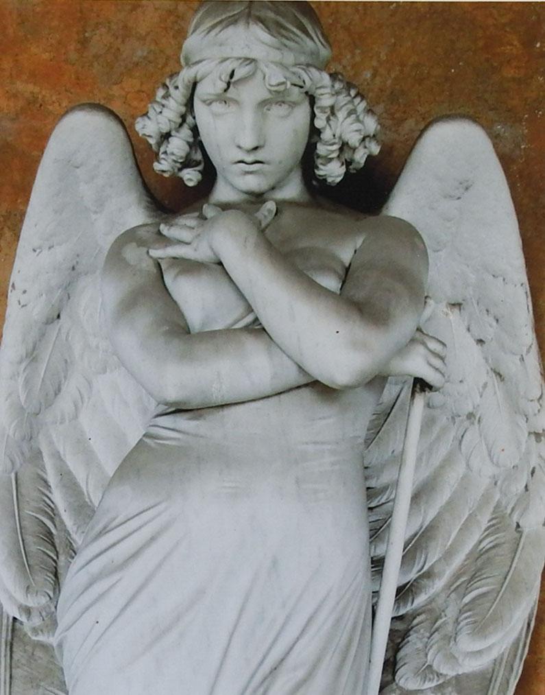 French Provincial Vintage 1990s Monteverde Angel Sculpture Color Photograph For Sale