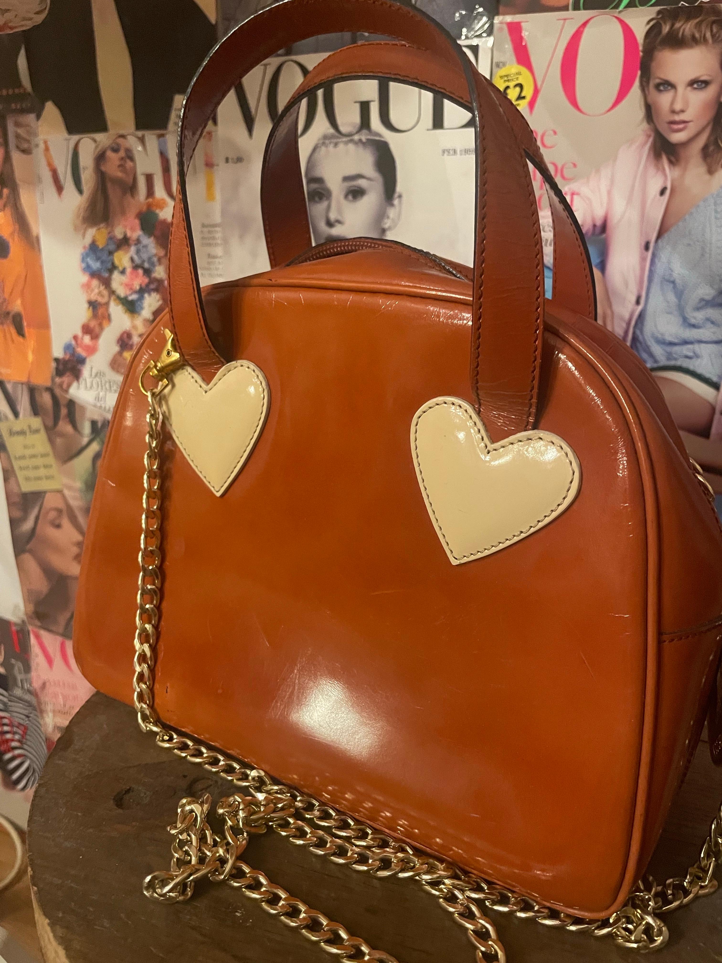 Vintage 1990s Moschino by redwall bowling bag For Sale 2