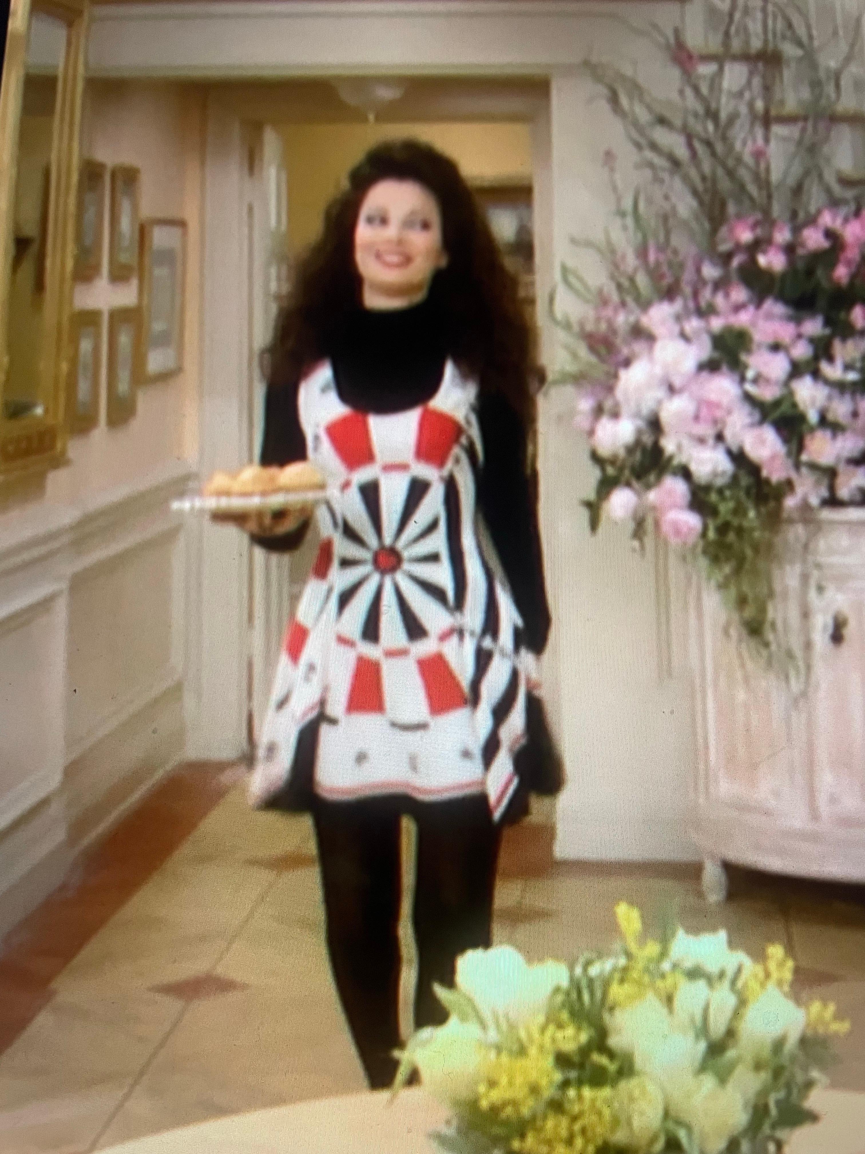 Rare vintage 1990s Moschino Cheap&Chic dartboard dress. This unique piece reflects the imagination and creativity of its designer. This dress has been featured and seen on Fran Fine in the hit sitcom The Nanny and other fashion exhibitions.


Sizes: