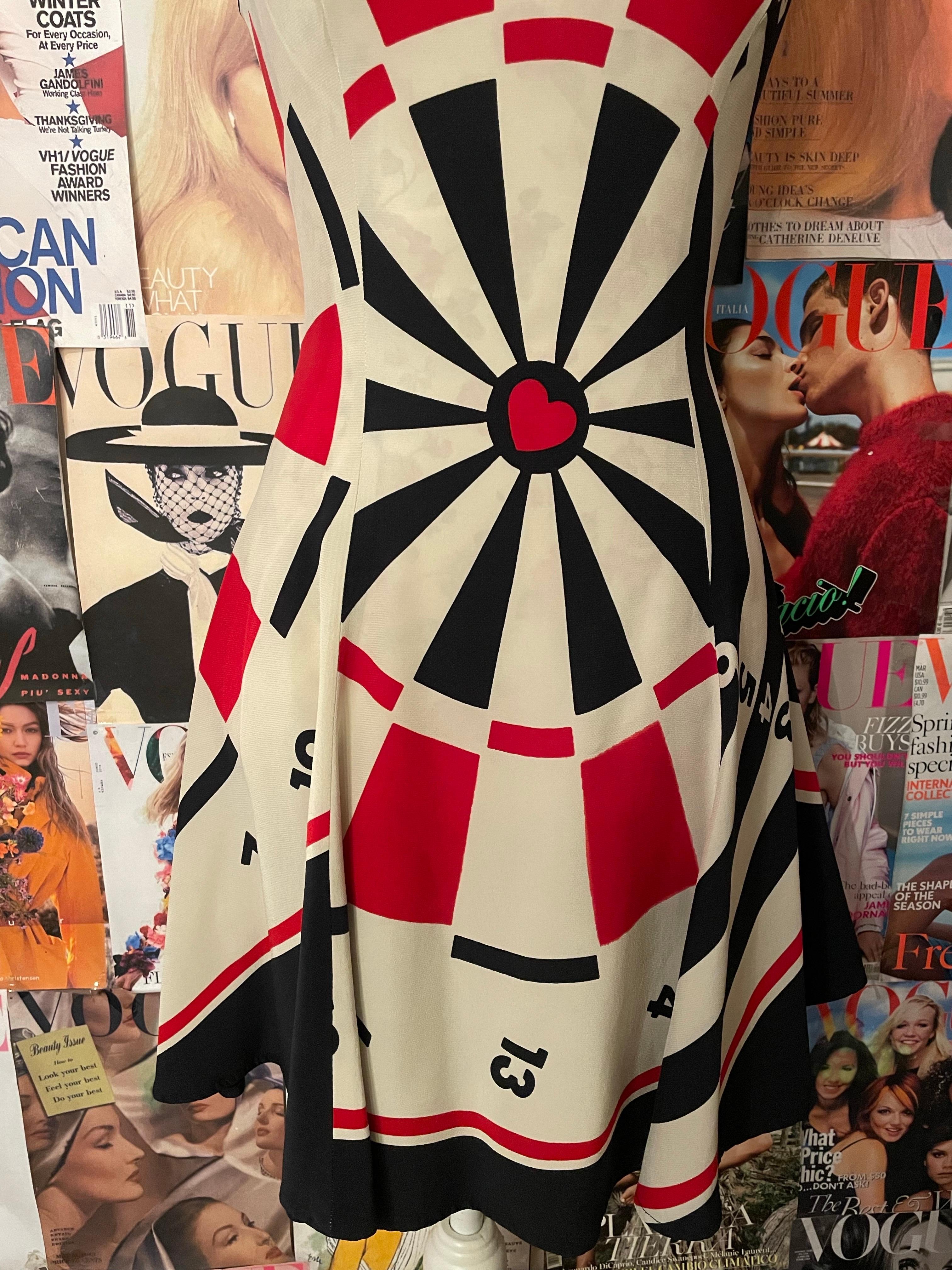 Women's Vintage 1990s Moschino Cheap & Chic dartboard dress