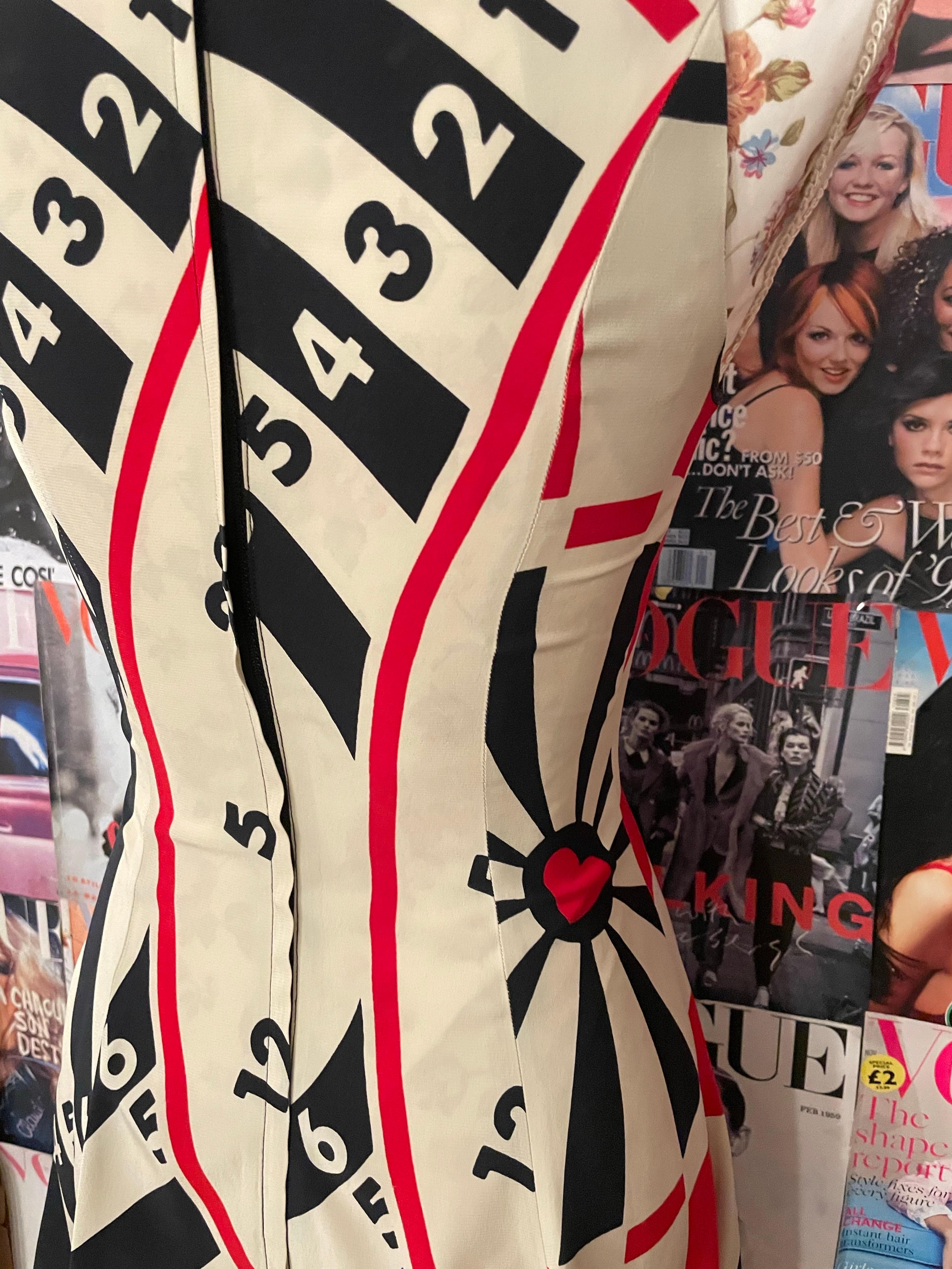Vintage 1990s Moschino Cheap & Chic dartboard dress 1