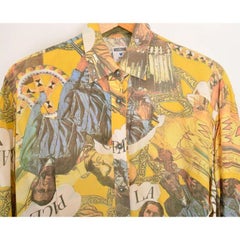 Vintage 1990's Moschino Colourful Native American Pattern Loud Shirt