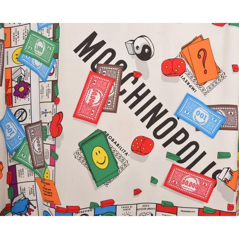 Chemise vintage Moschino à motif Crazy Funky « Moschinopoly » (années 1990) Bon état - En vente à Sheffield, GB