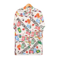 Vintage 1990 Moschino Crazy Funky Pattern 'Moschinopoly' Print Shirt