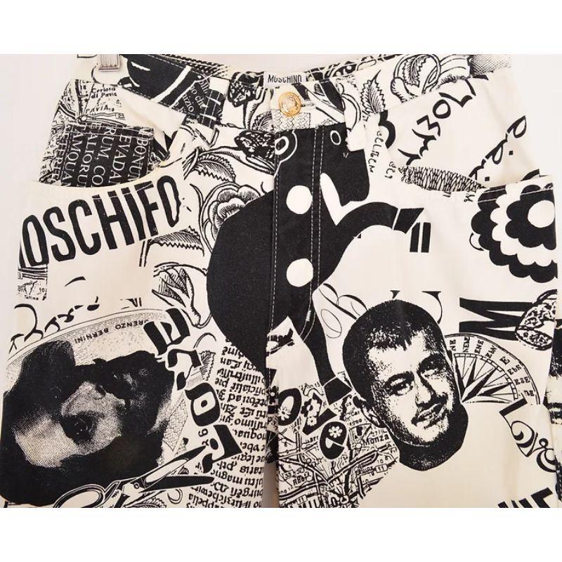 Superb, Vintage 1990's Moschino monochrome Trousers depicting images of iconic museum artworks as well as the face of Franco Moschino himself. 

MADE IN ITALY !

Features:
High waisted fit
Zip & button fasten
Classic x4 Pocket design

100%