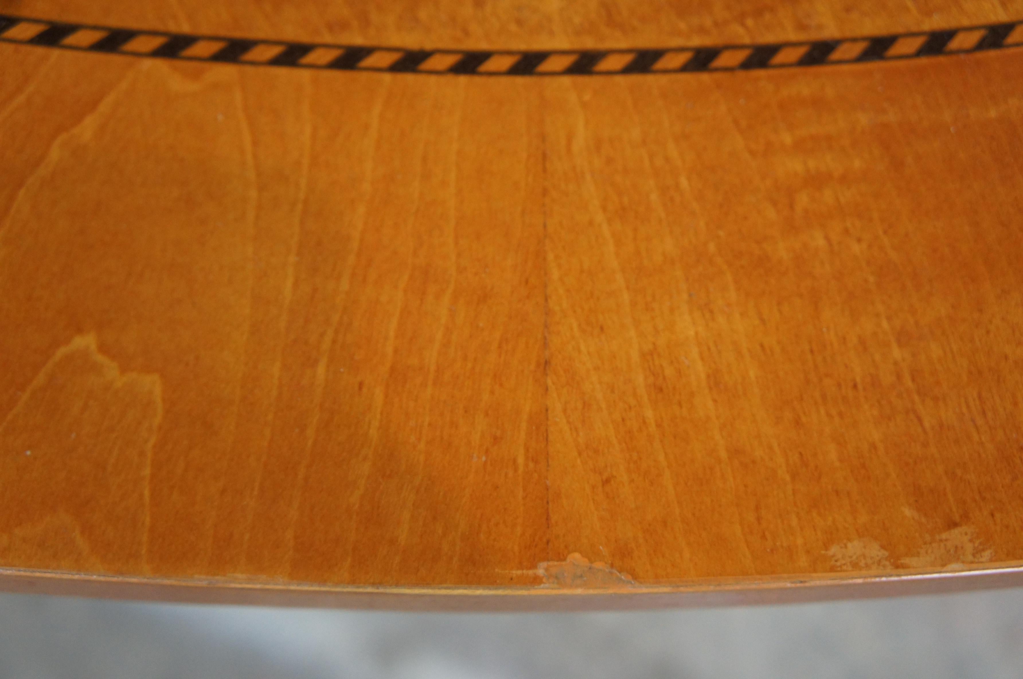 Vintage 1990s National Mt. Airy Maple Ebonized Biedermeier Dining Table 4064 7